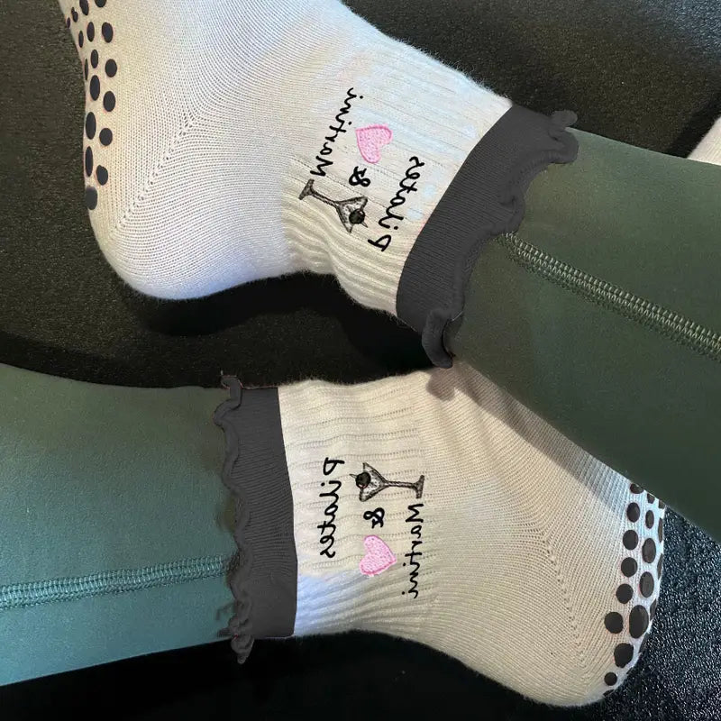 Sip & Stretch Grip Socks