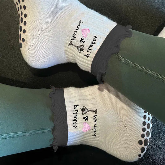Sip & Stretch Grip Socks